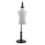 Linen Cover Mannequin Torso Model w/ Stand for Kids Clothing Design Display L