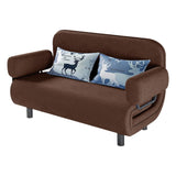 Foldable Sofa Bed Sturdy Modern Sleeper Chair Bed for Home Bedroom Apartment Brown