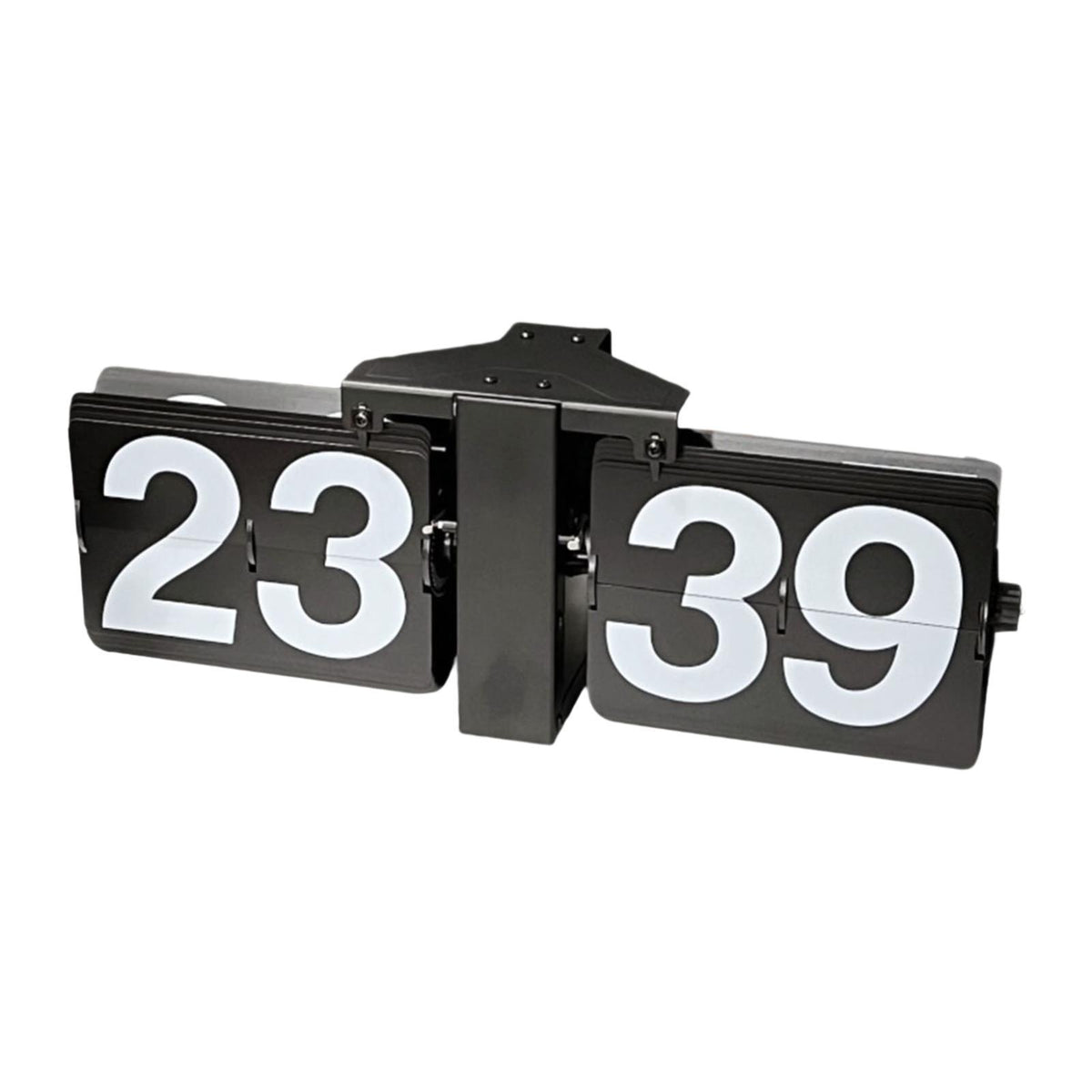 Maxbell Automatic Page Turning Clock Wall Mounted Classic Clock for Living Room Home Black