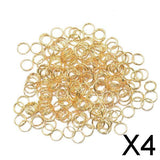 Maxbell 4x200pcs/Lot Steel Metal Key Split Ring Keyrings Key Chain Findings 6mm gold