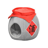 Cave Pet Bed Dogs Tent Small Medium Puppy Nest Kitten Hut Cats Warm House Gray S - Aladdin Shoppers