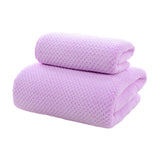 Maxbell Towel and Bath Towel Set Quick Dry Breathable Wash Cloth for Shower Yoga Violet