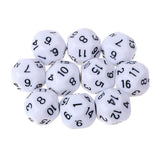 Maxbell 20pcs 16 Sided D16 14mm Acrylic Opaque Dices for Role Playing Game RPG Dice