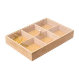 Maxbell Bamboo Nut Serving Tray Platter for Restaurant Outdoor Picnic Indoor Outdoor 30x20x4.5cm