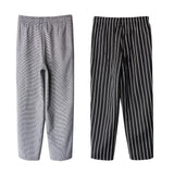 Maxbell 2x Chef Working Pants Elastic Cook Work Trousers XXL Stripe + Houndstooth