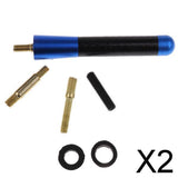 Maxbell 2x8cm Carbon Fiber Style Universal Car Stubby Antenna Decoration+Screw Blue