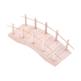 Maxbell Dollhouse Wooden ARCH Bridge Micro Scene Accessory Arch Bridge Figurine Wood
