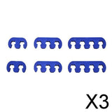 Maxbell 3xBlue Spark Plug Wire Cable Dividers 7mm 8mm 9mm Universal Fit For Chevy Ford