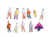 Maxbell 100pcs Painted People Figures & 100 Cars Model Train Street Scenery Layout 1:200