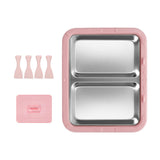 Maxbell Ice Cream Maker Homemade Easy to Clean Fun Families Activities Ice Cream Pan Pink With Lid
