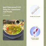 Light-emitting diode strip lights, waterproof silicone shine, waterproof IP68, 24V, outdoor pool Warm White 600cm