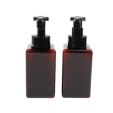 Maxbell Maxbell Empty Plastic Square Pump Bottle Jar Foam Dispenser for Liquid Lotion Brown