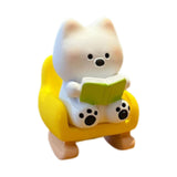 Maxbell Dog Sculpture Cute West Highland White Terrier for Office Thanksgiving Shelf 3.2cmx4.8cm