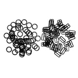 Maxbell 200pcs Metal Bra Lingerie Strap Sewing Clip O Rings Fig 8 Slider Black 10mm
