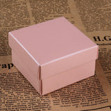 Maxbell 25Pcs Paper Ring Earring Jewelry Display Square Gift Boxes Case Pink - Aladdin Shoppers