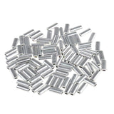 Maxbell 200Pcs Single Aluminum Fishing Crimp Sleeves Wire Leader Sleeve Connectors