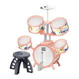 Maxbell Kids Children Drum Set PVC Development Toy for Boys Girls Aged 4 to 14 Child Orange Edge