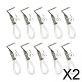 Maxbell 2x10 Pieces Hanging Tea Towels Clips Cupboard for Shower Curtain Small Clothes white