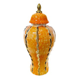 Maxbell Maxbell Ceramic Flower Vase Porcelain Ginger Jar with Lid for Living Room Home Decor Medium