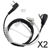 Maxbell 2x2 Pin PTT Walkie Headset with Microphone for KENWOOD QUANSHENG TYT BAOFENG