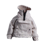 1/12 Scale Male Figure Hoodies Top for 6 inch Male Collectable Action Figure Light Khaki