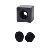 Maxbell ABS Mic Microphone Interview Square Cube Flag Station + 2 Foam Covers