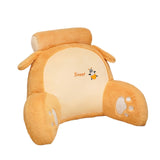 Maxbell Back Rest Pillow Breathable Cute Reading Pillow for Watching TV Gaming Couch Brown