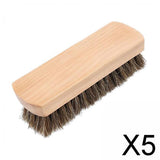 Maxbell 5xLeather Brush Long Bristles Horsehair Brush for Car Interior Boots Polishing
