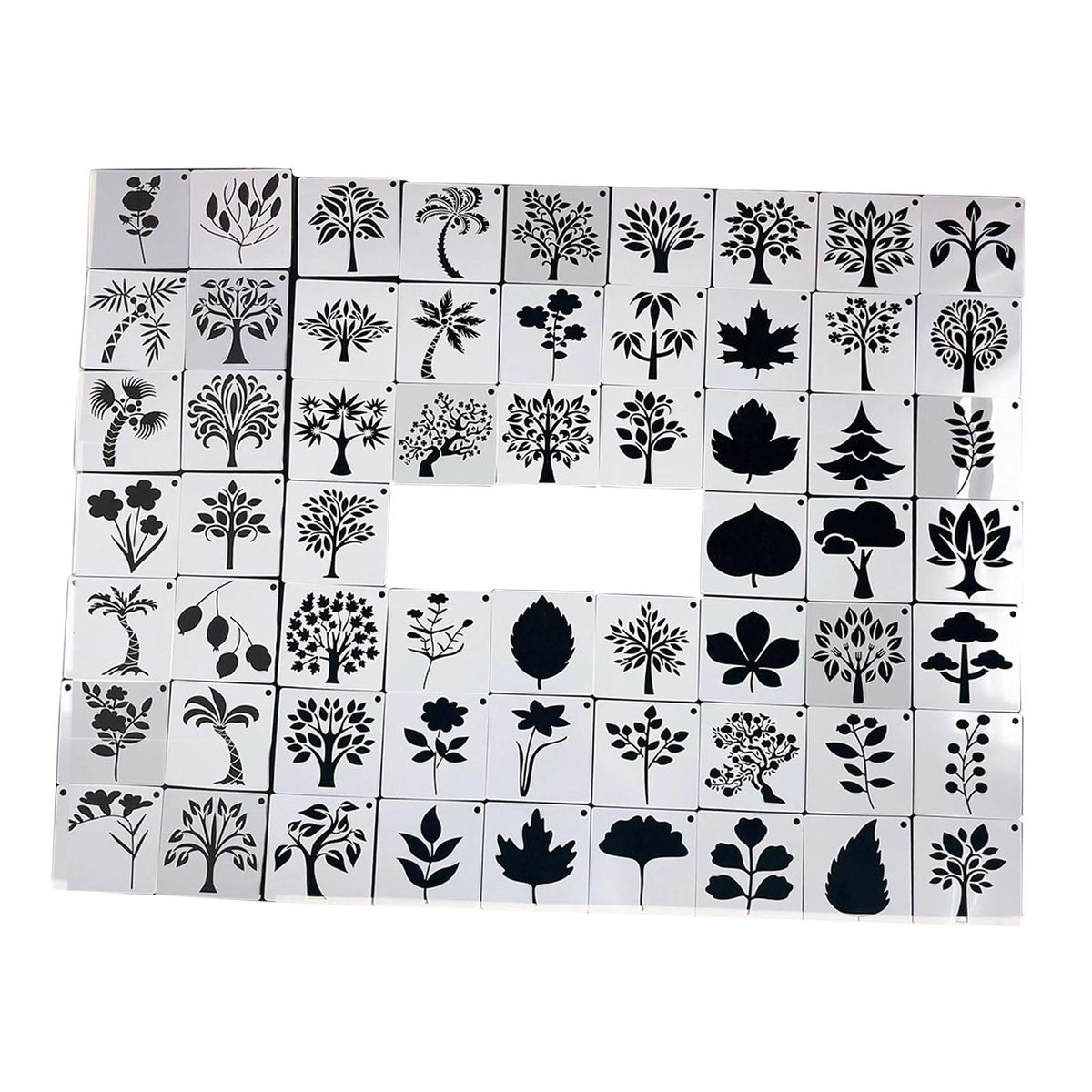 Maxbell 60Pcs Planter Painting Stencils Card Home Decoration DIY Drawing Dot Templates