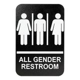 Maxbell All Gender Restroom Sign Bathroom Signage for Home Parks Public Door or Wall White