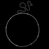 Maxbell 4xSilver One-Row Crystal Rhinestone Belt Body Belly Waist Chain Bikini Beach