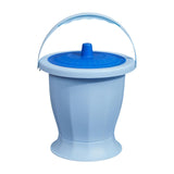 Maxbell Spittoon Chamber Bucket with Lid Handle Chamber Pot for Children Child Elder Blue With Ring