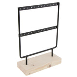 Maxbell 2x 24/44 Holes Black Earring Organizer Holder Necklace Jewelry Display Stand