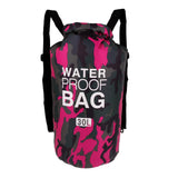 Maxbell Maxbell 30L Waterproof Dry Bag Backpack Rucksack Kayak Boat Floating Camo Fushia