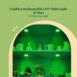 Light-emitting diode mini night light, rechargeable, remote-controlled, cabinet accent Black 3 Lights 1 Remote