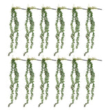 Maxbell 12x Artificial Flower String of Pearls Wall Hanging Succulents Plants Green