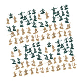 Maxbell 100 Pieces 1:72 Scale Soldier Models Art for Sand Table Dollhouse Decoration