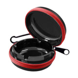 Maxbell Portable Ashtray Simple Outdoor Hiking Travel Ash Tray for Mountain Climbing Black and Red