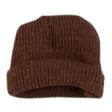 Maxbell 1/12 Figure Hat Accessories Trendy Female Male Dolls Soft Slouchy Beanie Cap Brown