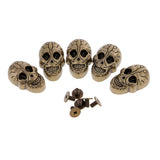 Maxbell 5 Set Skull Head Screwback Studs Punk Rivets for Bag Shoes Leathercraft Bronze - Aladdin Shoppers