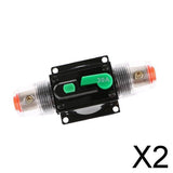 Maxbell 2x30A Car Audio Inline Circuit Breaker Fuse Holder Manual Reset Switch