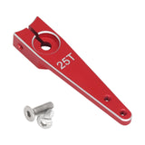 Maxbell 25T Servo Arm Sturdy Upgrade Replace RC Accessory for RC Car RC Vehicles DIY Red 1.25 inch