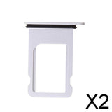 Maxbell 2xSim Card Tray Slot Holder Waterproof Replacement for Apple iPhone 8 Silver