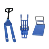 Maxbell Dollhouse Miniature Model 1/12 Bulldozer Forklift Child Engineering Vehicle blue set