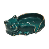 Maxbell Maxbell Cute Cat Soap Dish Easy Clean Decorative Soap Dish for Bathroom Kitchen Home Green