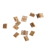 Maxbell 12pcs Cabinet Closet Mini Hinge for 1/12 Dollhouse Miniature Furniture - Golden