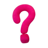 Soft Throw Pillow Lightweight Question Mark Pillow for Office Girls Bedroom Rose Red