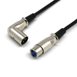 Maxbell 10x1ft XLR Female to Right-Angle Male Microphone Audio Extension Cable