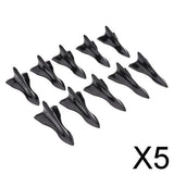 Maxbell 5x10 Pieces Car Roof Air Vortex Generator Shark Fin Decorative Black