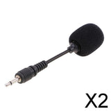 Maxbell 2xProtable Plug-in Vocal Instrument Condenser Microphone Mono 3.5mm Plug
